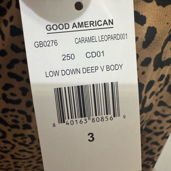 Good American Leopard Print Thong Bodysuit Size Large - Picture 7 of 8